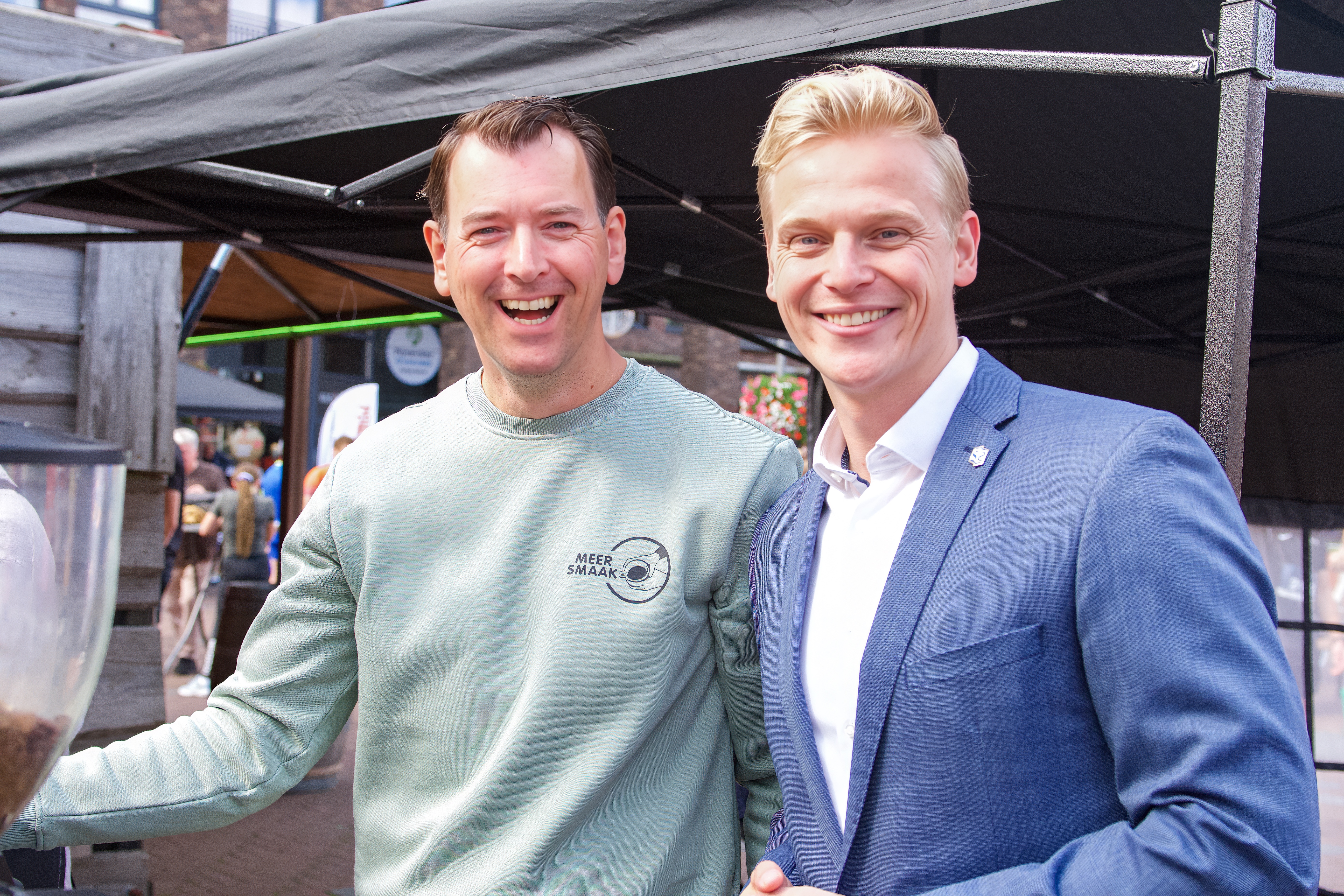 Berry van der Meer met wethouder Bas Gelton Pijnacker-Nootdorp